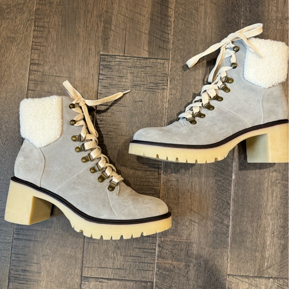 Shearling Lace Up Boot - Picture 2 of 5